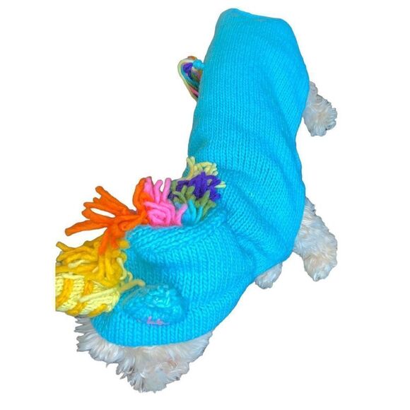 Hand Knit Custom Doggie Unicorn Sweater - Picture 6 of 13